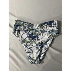 NEW Maaji [ Small ] Botanical Twist High Rise/High Leg Bikini Bottom‎ #U1240